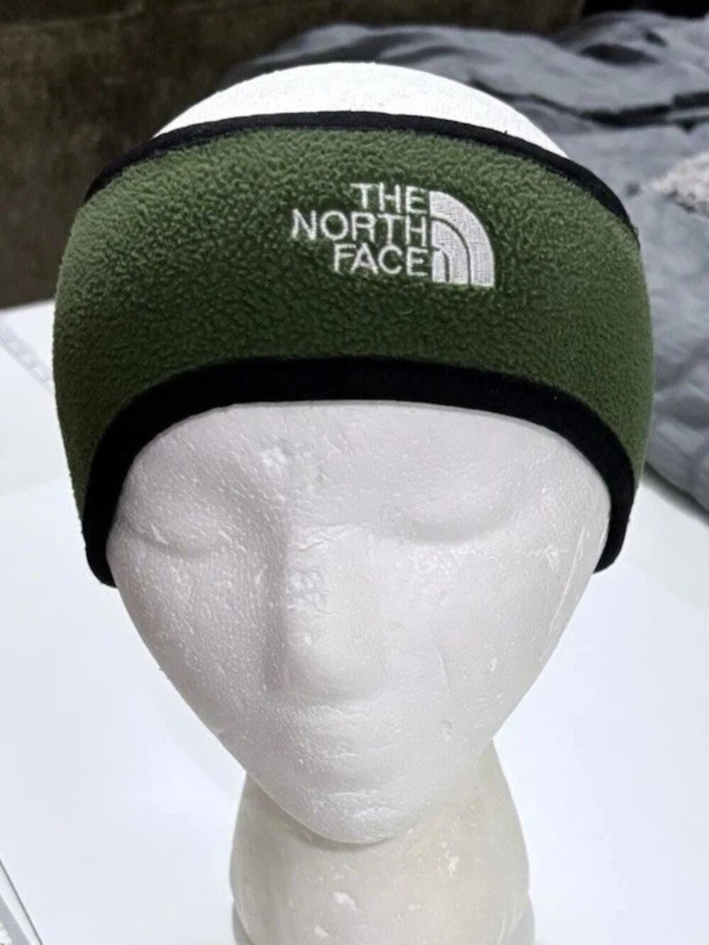 Vintage The North Face Green Fleece Headband Thermal Ear Warmer Unisex USA Made